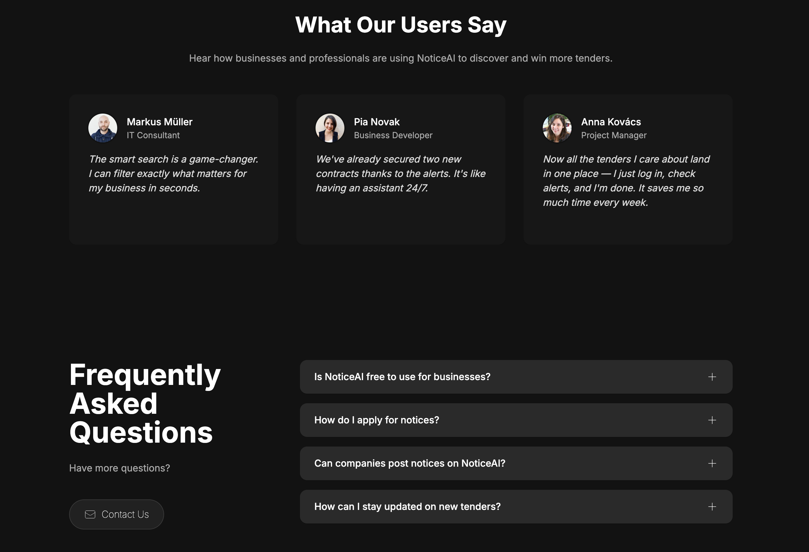 NoticeAI testimonials